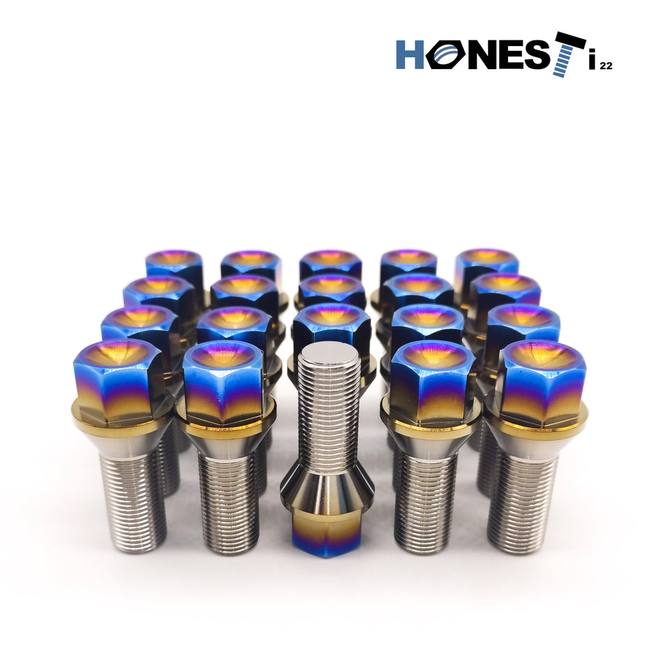 HTI M14 28mm Cone Seat Titanium Lug Bolts Series